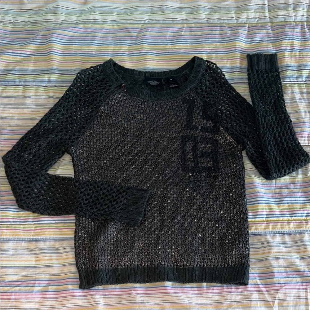 Harley-Davidson Black Label Collection Metallic 1903 Knit Sweater RARE M